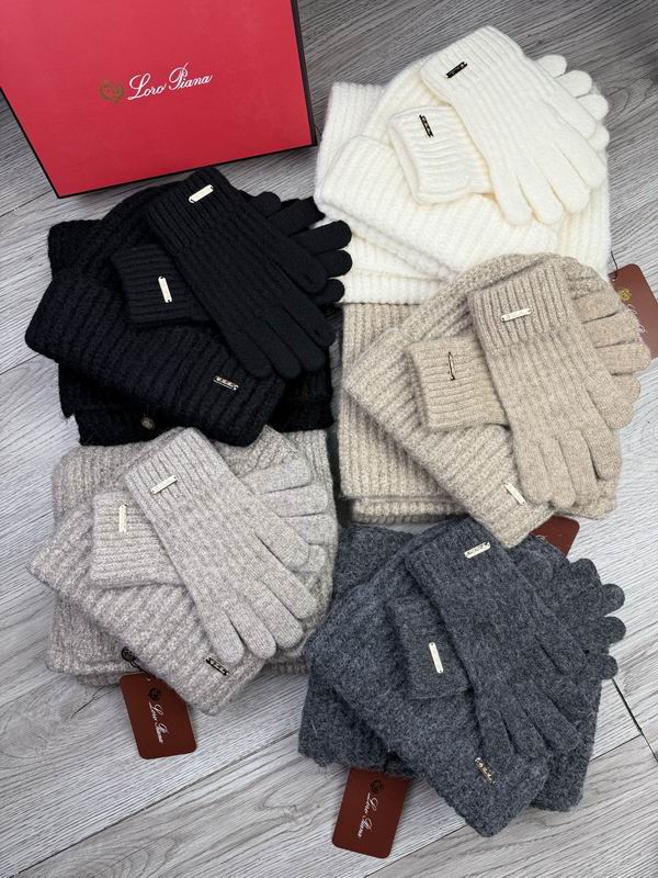 Loro Piana Scarf Hat Gloves dx17